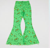 Adult grinch bell bottom jeans