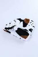 Black Cow Spots Printed Warm Beanie Hat