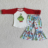 grinch outfit with raglan shirt