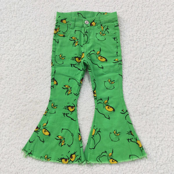 Grinch Bell Bottom jeans