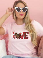 Women's “LOVE” Printed At Front T-shirt