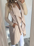 Women's Solid Color Open Front Cardigan