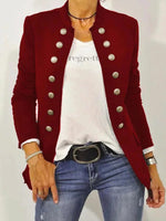 Women's Solid Color Decorated Office Jacket