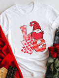 Women's Plus Size Graphic Print Love Short Sleeve T-shirt