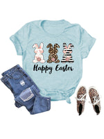 Women's Graphic Print Happy Easter Bunny T-shirt