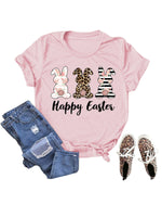 Women's Graphic Print Happy Easter Bunny T-shirt