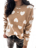 New women's sweater pullover love sweater