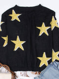 New five-pointed star knitted long-sleeved sweater