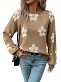 New Fashion Women's Long Sleeve Jacquard Sweater