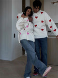 New Women's Valentine's Day Love Round Neck Loose Casual Thickened Sweater