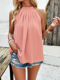 New style women's casual solid color sleeveless top