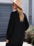 Mid-length knitted pullover women's sweater cardigan