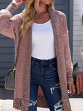 Mid-length knitted pullover women's sweater cardigan